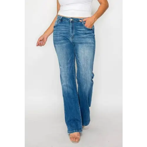 Distressed High Rise Jeans