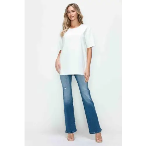 Distressed High Rise Jeans