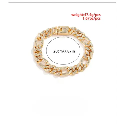 Trendy Personalized Diamond Simple Style Bracelet in Gold-Toned Elegance