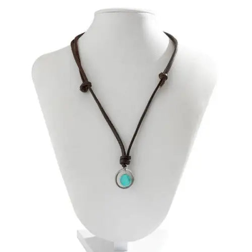 Trendy Ring Hollow Turquoise Design All-Match Necklace for Every Occasion