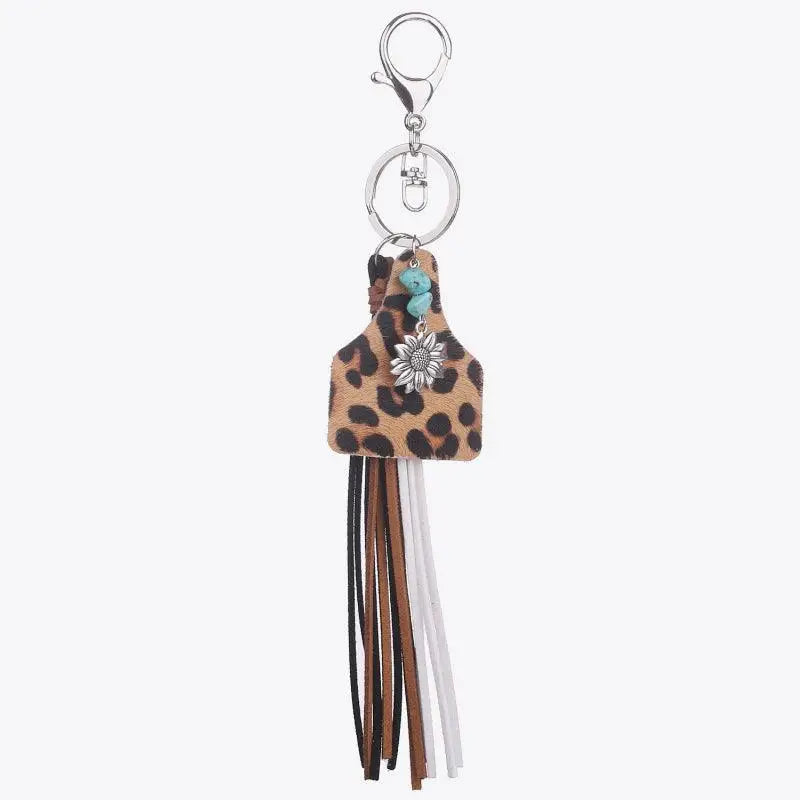 Turquoise Fringe Detail Key Chain