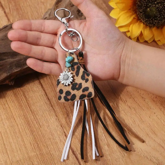 Turquoise Fringe Detail Key Chain - CM