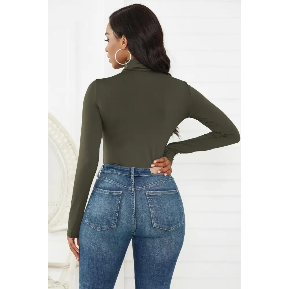 Turtleneck Long Sleeve Bodysuit