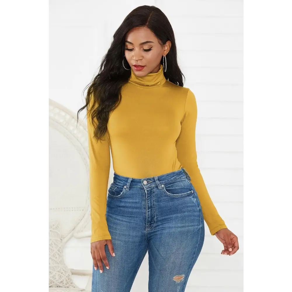 Turtleneck Long Sleeve Bodysuit