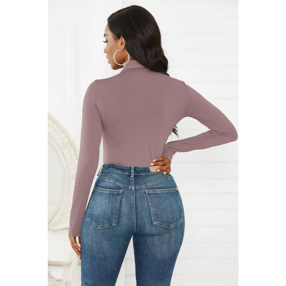 Turtleneck Long Sleeve Bodysuit