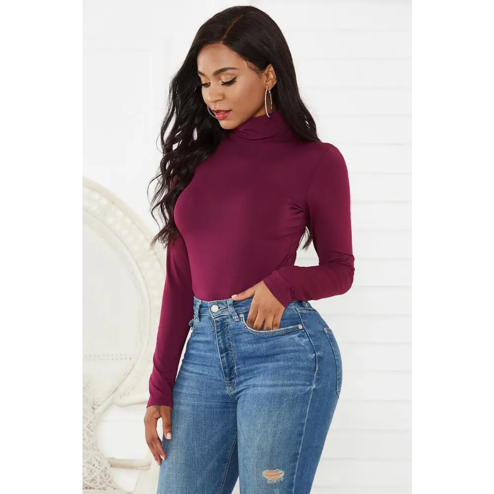 Turtleneck Long Sleeve Bodysuit