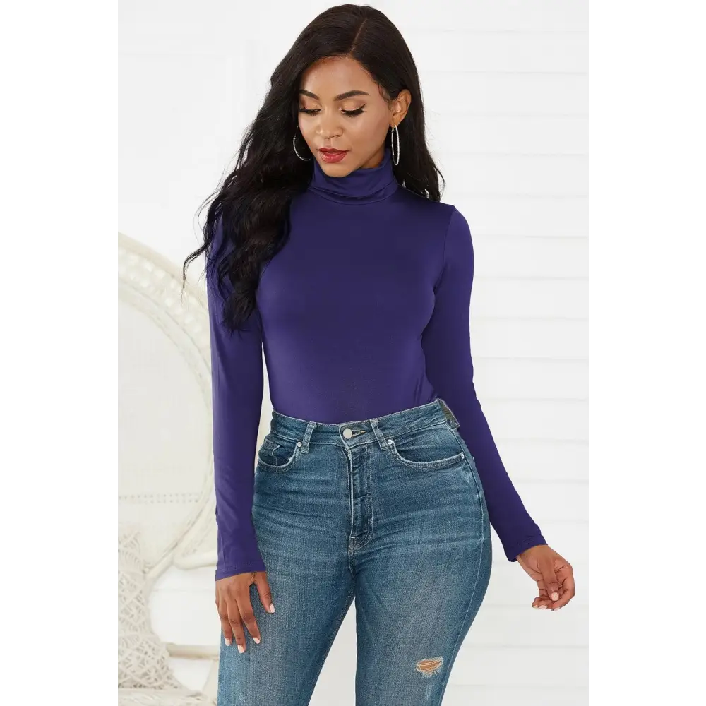 Turtleneck Long Sleeve Bodysuit