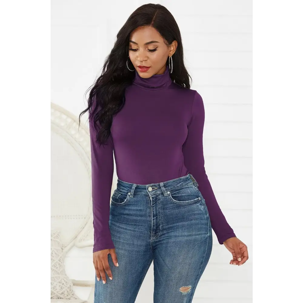 Turtleneck Long Sleeve Bodysuit