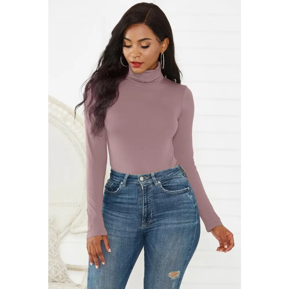 Turtleneck Long Sleeve Bodysuit