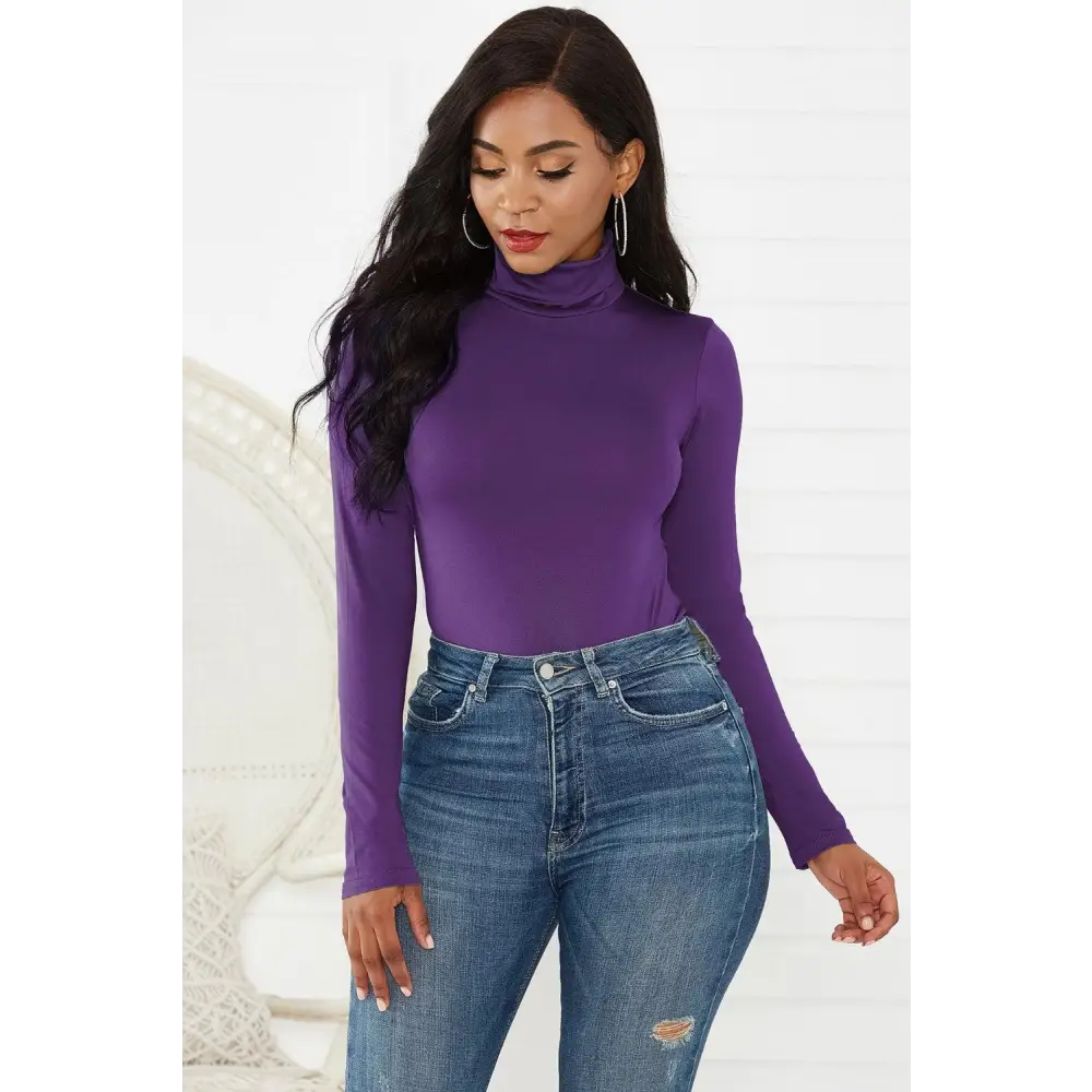 Turtleneck Long Sleeve Bodysuit