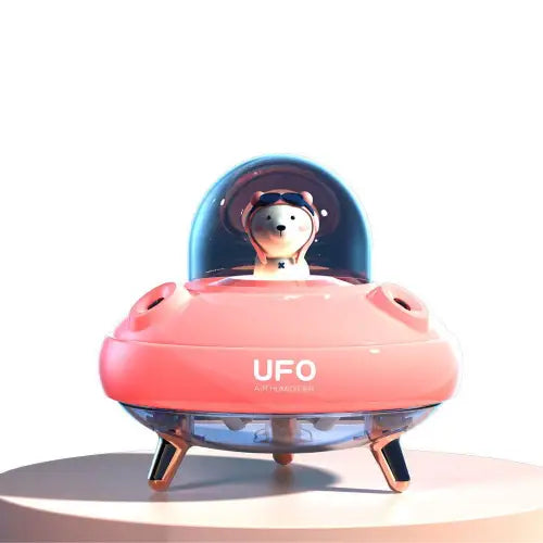 UFO Cartoon Bear Dual Nozzle Wireless Humidifier with Double Spray Mist