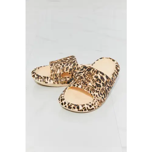 Unleash Your Wild Side with MMShoes Arms Open Toe Leopard Slides