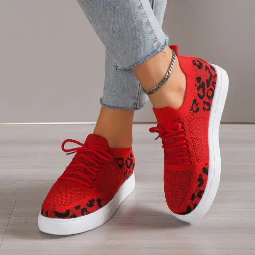 Wild Side with Yoma Leopard Flat Sneakers