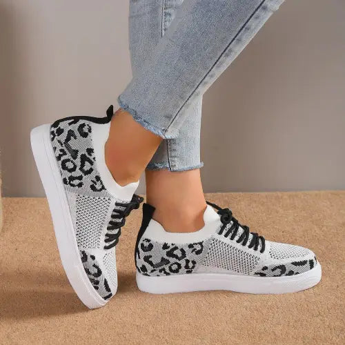 Wild Side with Yoma Leopard Flat Sneakers