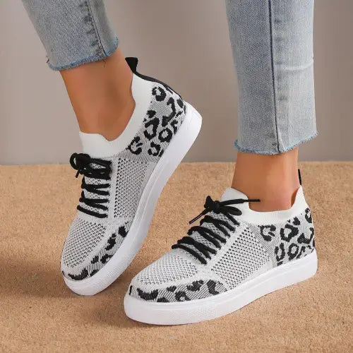 Wild Side with Yoma Leopard Flat Sneakers