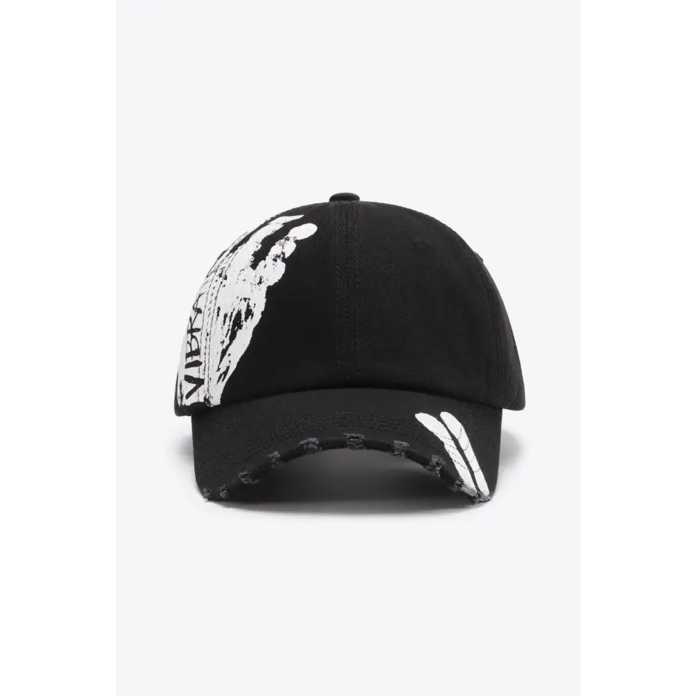 VIBRA Graphic Distressed Adjustable Baseball Cap