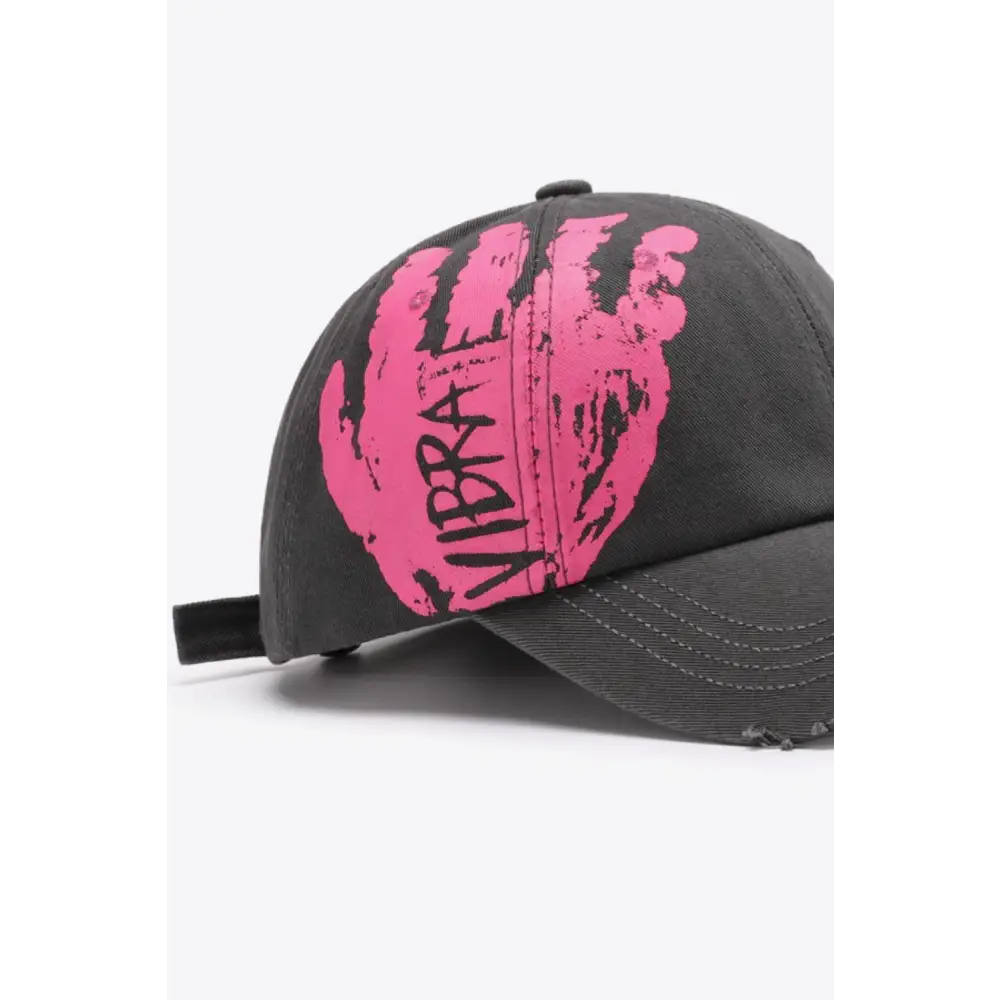 VIBRA Graphic Distressed Adjustable Baseball Cap