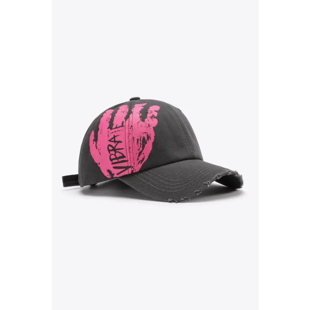 VIBRA Graphic Distressed Adjustable Baseball Cap