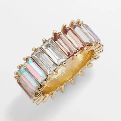 Vibrant 18K Round Gemstone Design Rings for a High-End Look