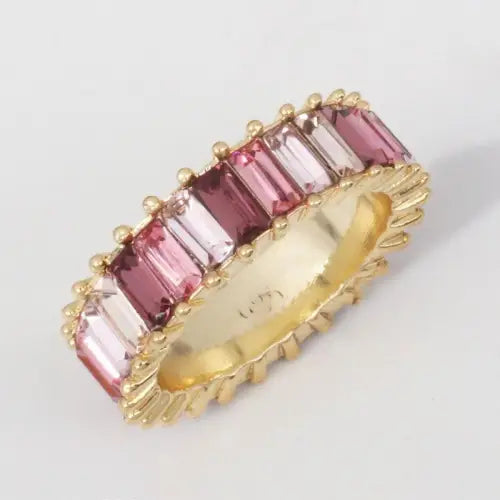 Vibrant 18K Round Gemstone Design Rings for a High-End Look