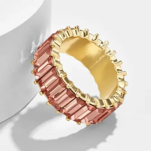 Vibrant 18K Round Gemstone Design Rings for a High-End Look