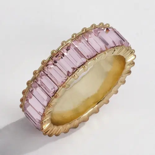 Vibrant 18K Round Gemstone Design Rings for a High-End Look