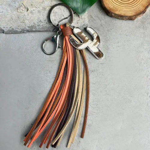Colorful Cactus Keychain