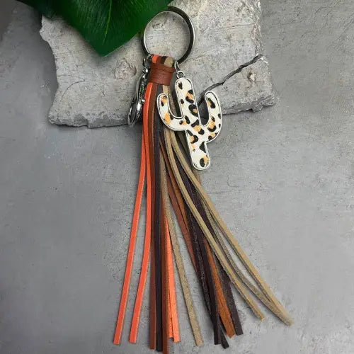 Colorful Cactus Keychain
