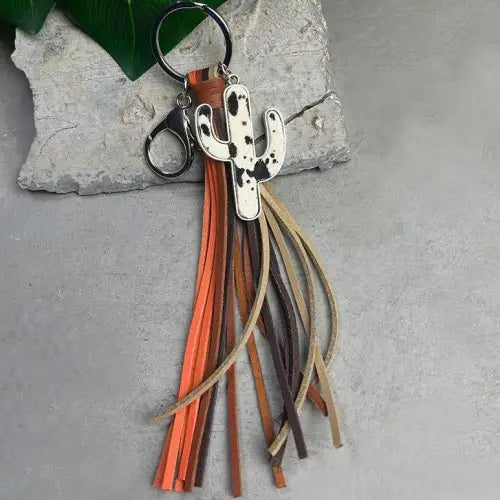 Colorful Cactus Keychain