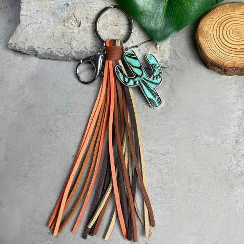 Colorful Cactus Keychain