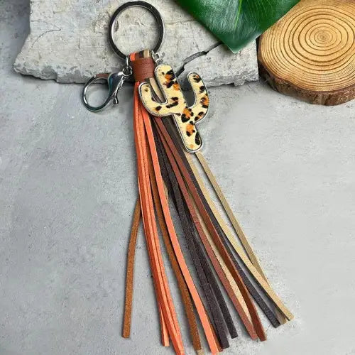 Colorful Cactus Keychain