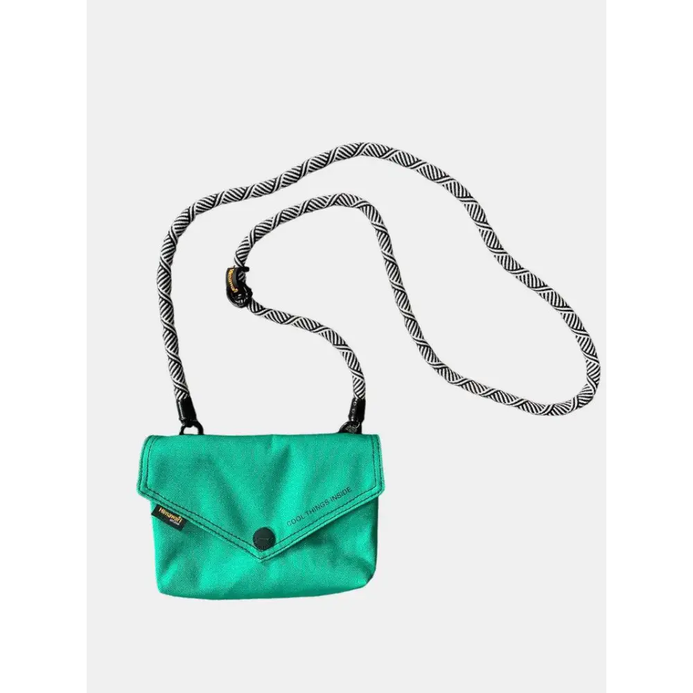 Vibrant Neon Green Envelope Shape Crossbody Bag with Phone Case