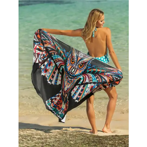 Vibrant Printed Spaghetti Strap Cover Up for Beach Getaways