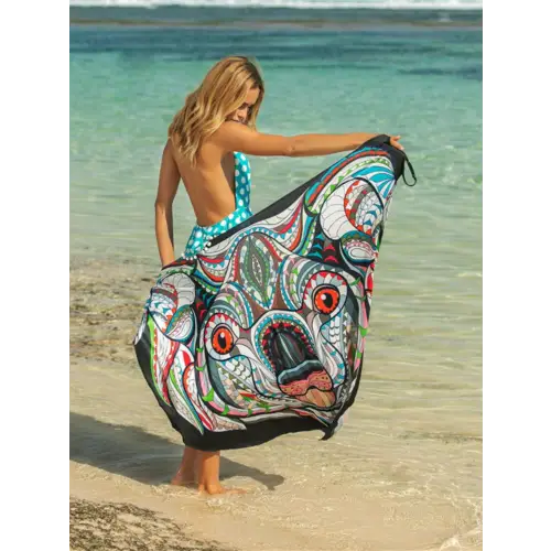 Vibrant Printed Spaghetti Strap Cover Up for Beach Getaways