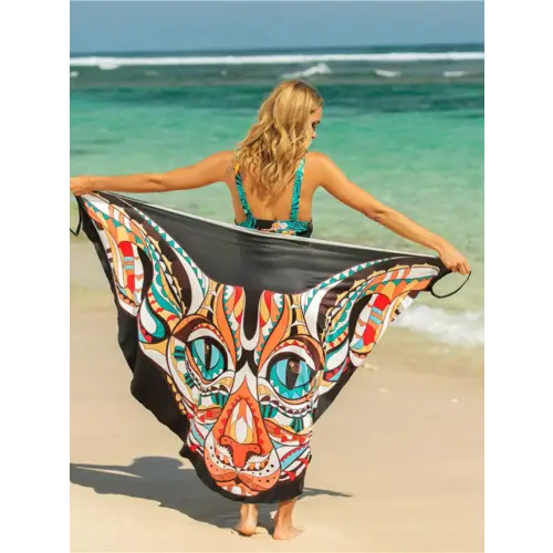 Vibrant Printed Spaghetti Strap Cover Up for Beach Getaways