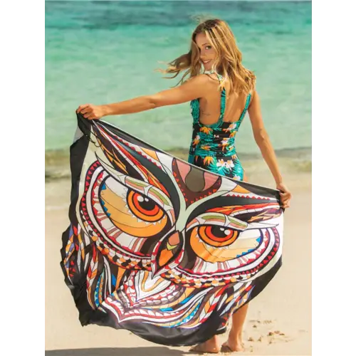 Vibrant Printed Spaghetti Strap Cover Up for Beach Getaways