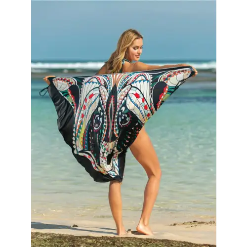 Vibrant Printed Spaghetti Strap Cover Up for Beach Getaways