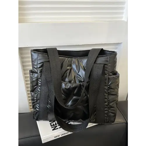 Vibrant Solid Color Tote Bags with Stylish Black Straps