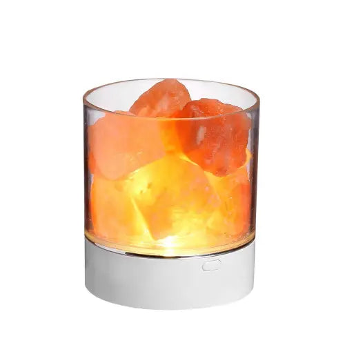 Vibrant USB-Powered Salt Stone Nightlight with Adjustable Color Gradient