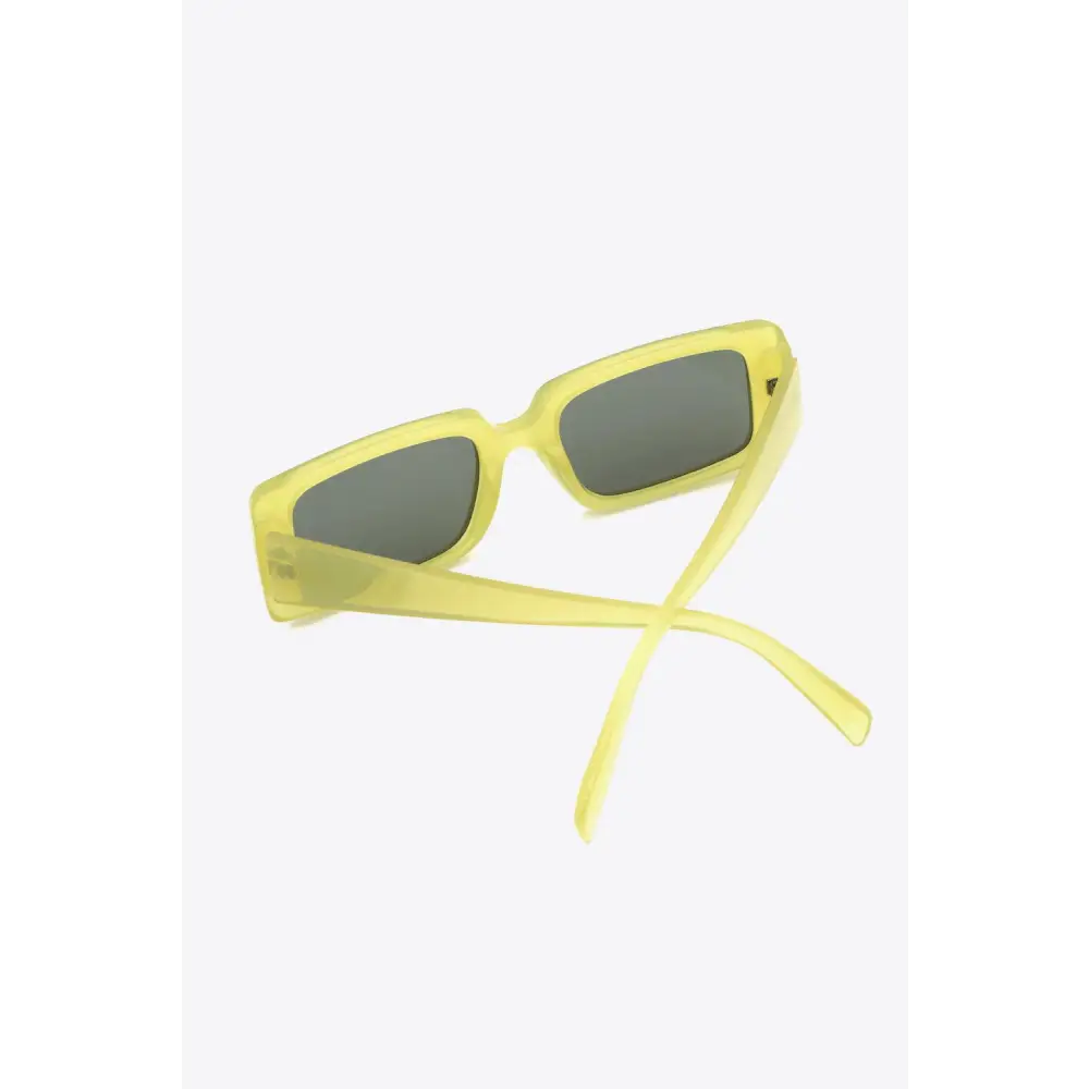 Vibrant Yellow UV400 Polycarbonate Rectangle Sunglasses