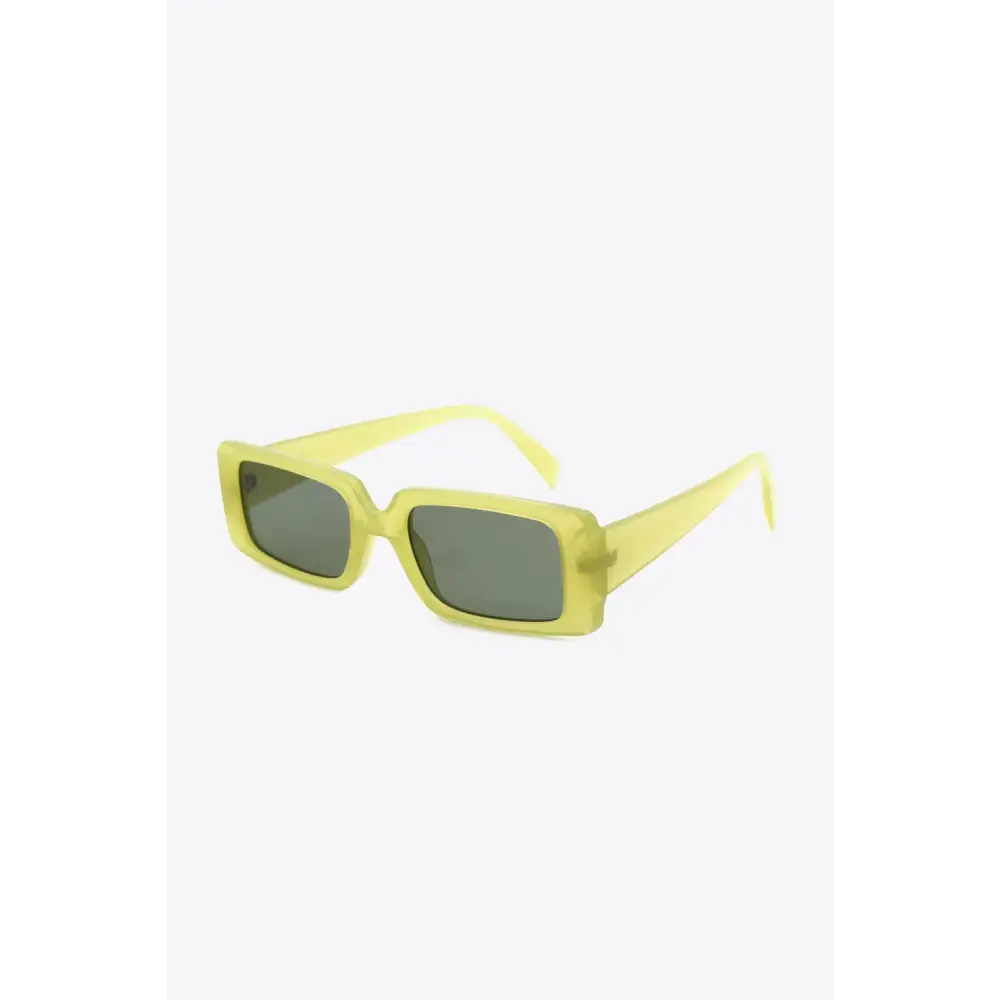 Vibrant Yellow UV400 Polycarbonate Rectangle Sunglasses