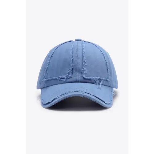 Distressed Adjustable Baseball Cap - CM Fashion