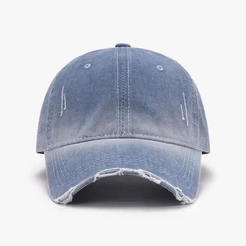 Distressed Washed Adjustable Baseball Cap - CM Fashion