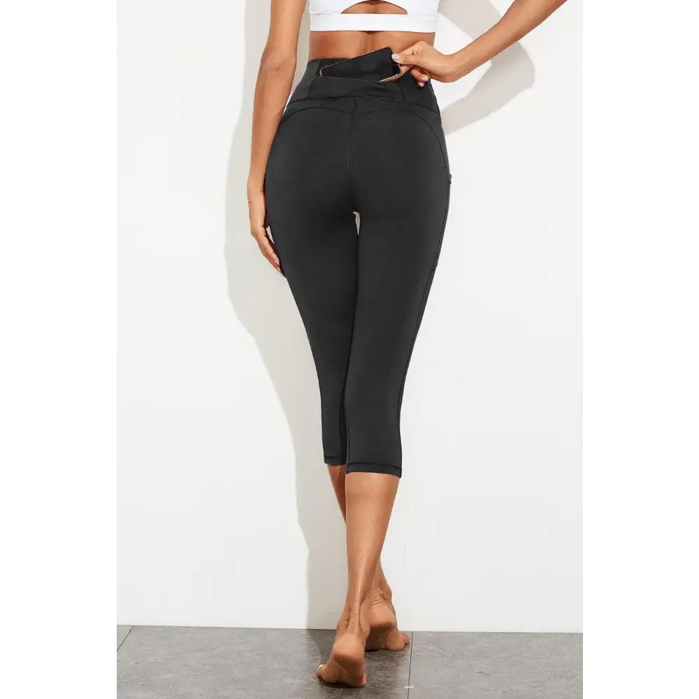 Waistband Active Leggings with Pockets