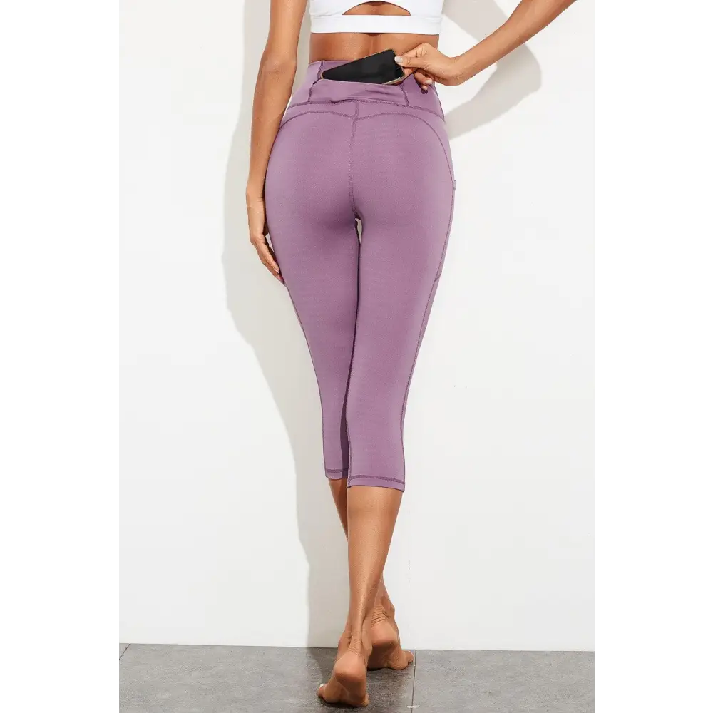 Waistband Active Leggings with Pockets