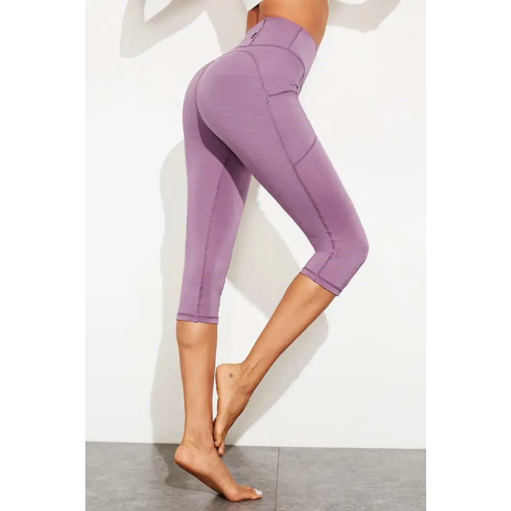 Waistband Active Leggings with Pockets