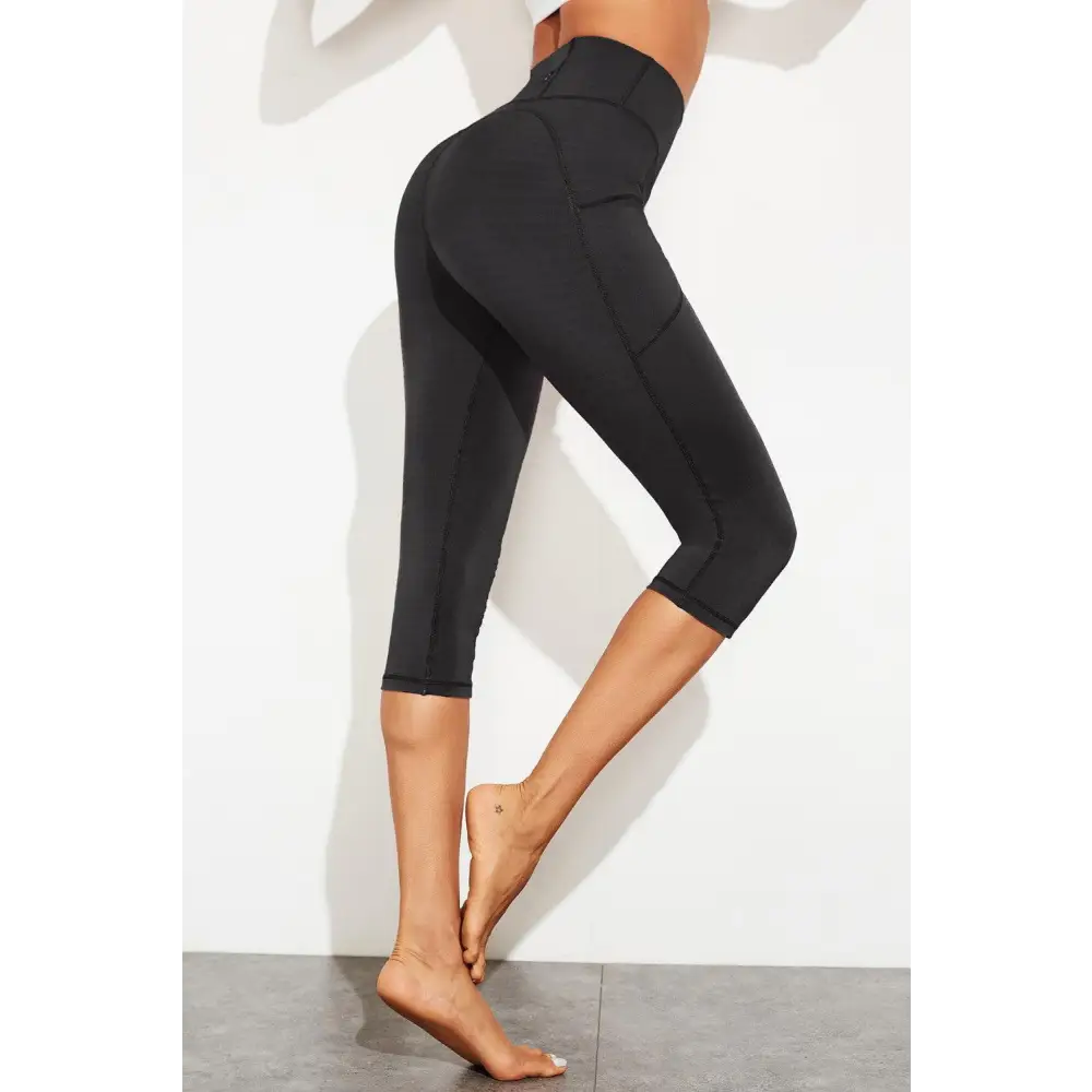 Waistband Active Leggings with Pockets