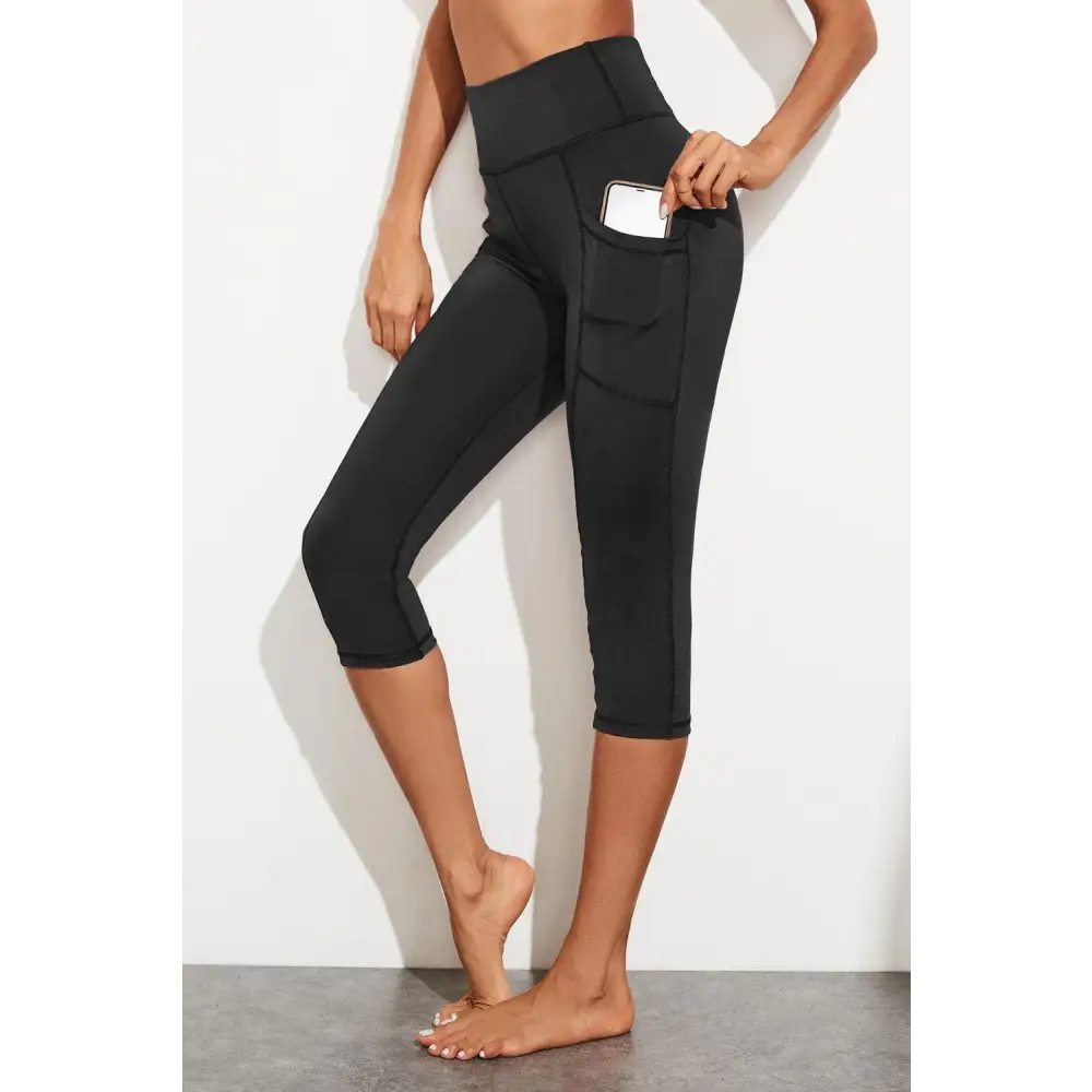 Waistband Active Leggings with Pockets