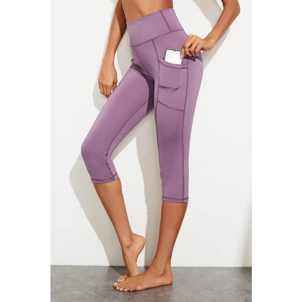 Waistband Active Leggings with Pockets