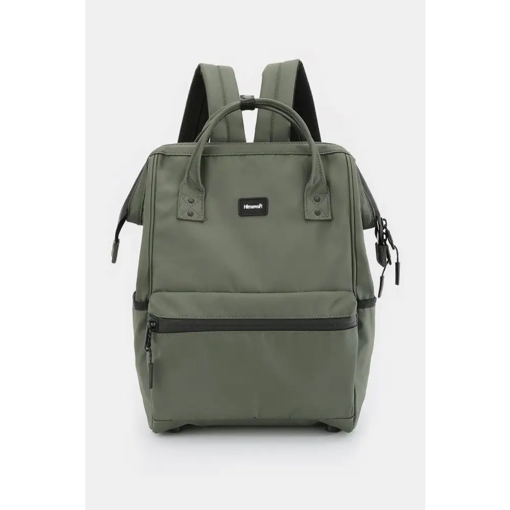 Waterproof Backpack with External USB Port in Olive Green